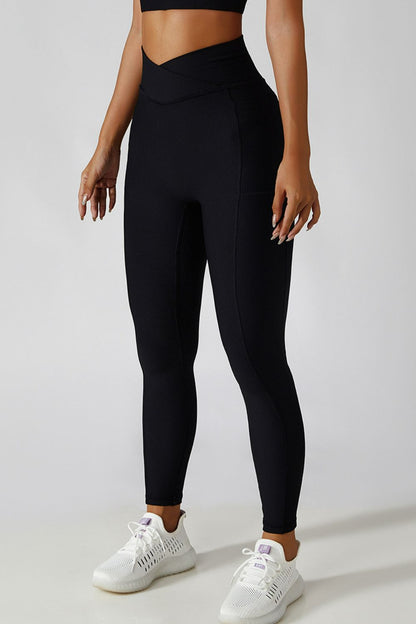 Basic Bae Crossover Waist Active Leggingss