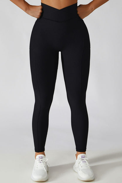 Basic Bae Crossover Waist Active Leggingss